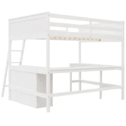 Full Size Wooden Loft Bed With Shelves And Desk - ModernLuxe 16 Full Size Wooden Loft Bed With Shelves And Desk - ModernLuxe -Kids Home Store GUEST 0204d3c5 0914 4944 894a 67771acea383