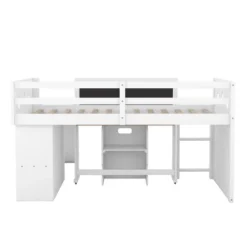 Wood Loft Bed With Slide, Cabinets, Blackboard, Desk And Chair-ModernLuxe -Kids Home Store GUEST 0ea93059 ac5f 4361 9c11 7a13352724bc