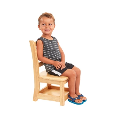ECR4Kids Three Rung Ladderback Chairs With Storage, 2-Pack - Natural 2 ECR4Kids Three Rung Ladderback Chairs With Storage, 2-Pack - Natural - Image 2