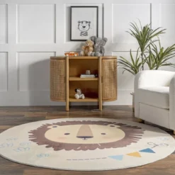 NuLOOM Ellia Cheerful Lion Machine Washable Kids Area Rug 15 NuLOOM Ellia Cheerful Lion Machine Washable Kids Area Rug -Kids Home Store GUEST 1b564347 b81e 436d b00a 7d2281b57d93