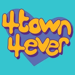 Girl's Turning Red 4Town 4Eva Heart T-Shirt