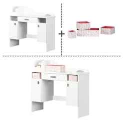 Tiara Makeup Desk Pure White - South Shore 18 Tiara Makeup Desk Pure White - South Shore -Kids Home Store GUEST 249ae5a3 678d 4797 9b87 e6d76cd63852