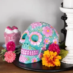 Northlight 7.75" Blue And Pink Day Of The Dead Skull Coin Bank 13 Northlight 7.75" Blue And Pink Day Of The Dead Skull Coin Bank -Kids Home Store GUEST 255ad5c4 cf22 44c4 a3a7 453ccfcc8341