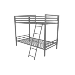 Twin Over Twin Maxwell Metal Bunk Bed Gray - Novogratz -Kids Home Store GUEST 266cbc21 e137 4402 838e 8fe949c40834