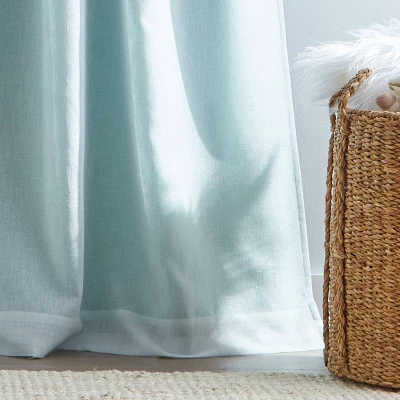 2pk 63" Cleo Poletop Curtains Lined Pale - Dream Factory 4 2pk 63" Cleo Poletop Curtains Lined Pale - Dream Factory - Image 4