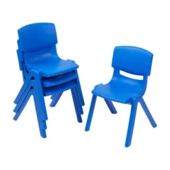 ECR4Kids Plastic School Stack Chair For Indoors And Outdoors, 12in Seat Height, 4-Pack -Kids Home Store GUEST 26e2c50f f0b8 43ab a6f4 3a7a6fc6ef5b