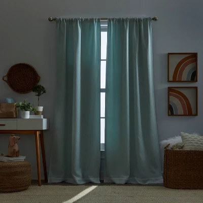 2pk 63" Cleo Poletop Curtains Lined Pale - Dream Factory 2 2pk 63" Cleo Poletop Curtains Lined Pale - Dream Factory - Image 2
