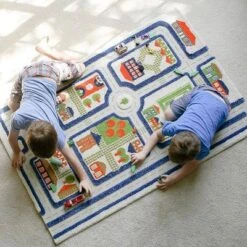 39"x59" Traffic Blue 3D Play Rug - IVI -Kids Home Store GUEST 2b40b469 6b63 4c5b a4a4 67316e7781a2