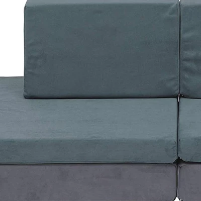 Children's Factory Multipurpose Whatsit Kids Furniture Sofa Couch With Flexible Seat Cushions For Home Bedrooms, Playrooms, And Dorms, Gray 2 Children's Factory Multipurpose Whatsit Kids Furniture Sofa Couch With Flexible Seat Cushions For Home Bedrooms, Playrooms, And Dorms, Gray - Image 2