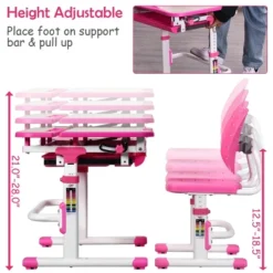 Costway Children Desk Chair Set Adjustable Study Table Drawer Winged Backrest Chair 12 Costway Children Desk Chair Set Adjustable Study Table Drawer Winged Backrest Chair -Kids Home Store GUEST 2d955549 2dc9 437d 9b02 807e2e79367d