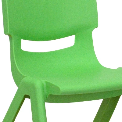 Flash Furniture 4 Pack Plastic Stackable School Chairs With 10.5" Seat Height 6 Flash Furniture 4 Pack Plastic Stackable School Chairs With 10.5" Seat Height - Image 6