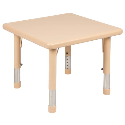 Emma And Oliver 24" Square Plastic Height Adjustable Activity Table 9 Emma And Oliver 24" Square Plastic Height Adjustable Activity Table - Image 9