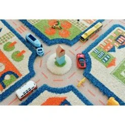 39"x59" Traffic Blue 3D Play Rug - IVI -Kids Home Store GUEST 32be1364 6bcf 4887 ab99 dfb2db30e592