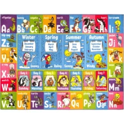 KC CUBS | Looney Tunes Boy & Girl Kids ABC Alphabet, Seasons, Months & Days Educational Learning & Play Nursery Classroom Rug Carpet -Kids Home Store GUEST 32f2dbce a6a6 4882 817c 8acb5eec2e63