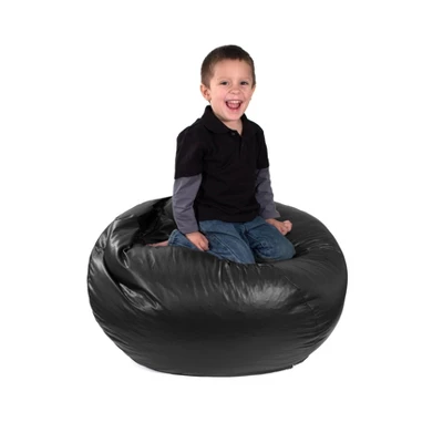 Medium Vinyl Bean Bag Chair Black - Gold Medal 1 Medium Vinyl Bean Bag Chair Black - Gold Medal
