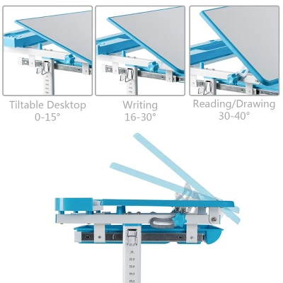 Costway Height Adjustable Children's Desk Chair Set Multifunctional Study Drawing 5 Costway Height Adjustable Children's Desk Chair Set Multifunctional Study Drawing - Image 5