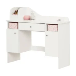 Vito Makeup Desk With Drawer Pure White/Pink - South Shore -Kids Home Store GUEST 348c79f5 5d2b 4eb5 9fa7 96fc7f1e0b07
