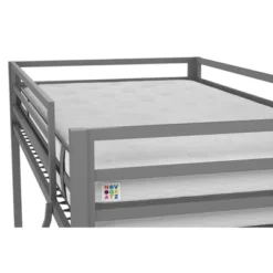 Twin Over Twin Maxwell Metal Bunk Bed Gray - Novogratz -Kids Home Store GUEST 35e6e2dc c4e0 4b9e 90d5 1b7d6c252bbc