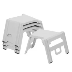 ECR4Kids Linking Stools, Children's Stackable Seat, Portable Floor Table, 4-Piece -Kids Home Store GUEST 371ea1bc d234 4f02 a3f7 f9a9a6571f29