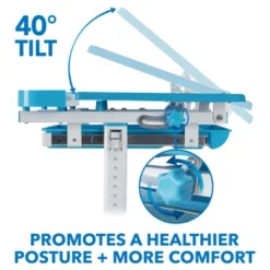 Mount-It! Kids Desk And Chair Set | Height Adjustable Ergonomic Children's School Workstation With Storage Drawer | Blue -Kids Home Store GUEST 392dd2ed 93e7 494b 915b 94eac0d14014