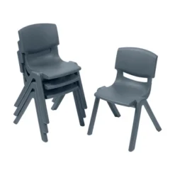 ECR4Kids Plastic School Stack Chair For Indoors And Outdoors, 12in Seat Height, 4-Pack -Kids Home Store GUEST 3d070fbb 970f 44a0 8a8e 9507c3b096cb
