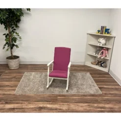 Kids' Rocking Chair With Fully Upholstered And Seat Back Pink - Gift Mark -Kids Home Store GUEST 423cffca 09bd 4be7 a74c db6d4edbada9
