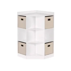 5pc Kids' Corner Cabinet Set With 4 Bins Set - RiverRidge Home -Kids Home Store GUEST 42b3b6fd 2e44 414b 9492 ae0bd425ecaa