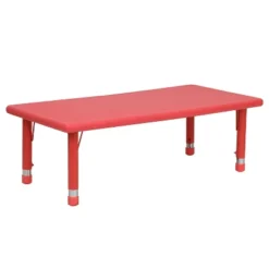 Emma And Oliver 24"W X 48"L Rectangular Plastic Height Adjustable Activity Table 23 Emma And Oliver 24"W X 48"L Rectangular Plastic Height Adjustable Activity Table -Kids Home Store GUEST 468f72fa 4a31 4356 b450 2433e1ffd465