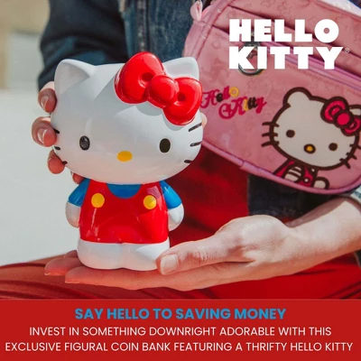 Silver Buffalo Sanrio Hello Kitty 6-Inch Ceramic Figural Coin Bank Storage 3 Silver Buffalo Sanrio Hello Kitty 6-Inch Ceramic Figural Coin Bank Storage - Image 3