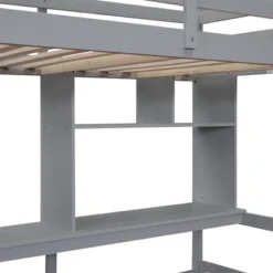 Twin Over Full Bunk Bed With Storage Stairs, Desk, Shelves And Hanger - ModernLuxe 21 Twin Over Full Bunk Bed With Storage Stairs, Desk, Shelves And Hanger - ModernLuxe -Kids Home Store GUEST 47e04210 6905 4736 940d 959f4d419361