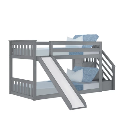 Max & Lily Twin Low Bunk Bed W/ Staircase And Slide 7 Max & Lily Twin Low Bunk Bed W/ Staircase And Slide - Image 7