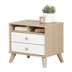 Yodi 2 Drawer Nightstand Soft Elm/White - South Shore -Kids Home Store GUEST 4ed141dc b5af 4afa b2eb c1819d50f505