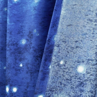 52"x84" Kids' Make A Wish Space Star Ombre Window Curtain Panels Navy/White Set - Lush Décor 5 52"x84" Kids' Make A Wish Space Star Ombre Window Curtain Panels Navy/White Set - Lush Décor - Image 5