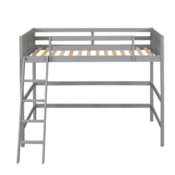 Twin Size Wood Loft Bed With Ladder-ModernLuxe -Kids Home Store GUEST 51e4289b 78dd 46b0 9f88 b5d42fc7a7e3