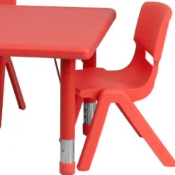 Emma And Oliver 24"W X 48"L Rectangular Plastic Height Adjustable Activity Table Set With 4 Chairs 14 Emma And Oliver 24"W X 48"L Rectangular Plastic Height Adjustable Activity Table Set With 4 Chairs -Kids Home Store GUEST 535a06d2 b1ee 4fdd 963b dafc181205ef