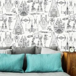 Star Wars Spaceship Blueprints Peel And Stick Wallpaper -RoomMates -Kids Home Store GUEST 55b68610 fb06 4c90 9627 f37948428ddd