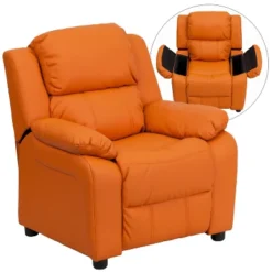 Flash Furniture Deluxe Padded Contemporary Kids Recliner With Storage Arms -Kids Home Store GUEST 55e5b392 8d89 4461 86f2 a21a99fc35b7