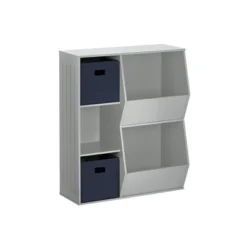 3pc Kids' Floor Cabinet With 2 Bins Set - RiverRidge Home -Kids Home Store GUEST 56355db0 e9aa 4bfc 8488 62359981926f