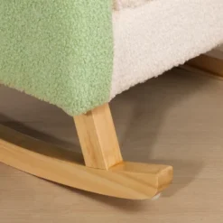 Qaba Kids Sofa, Rocking Toddler Sofa Chair With Solid Wooden Frame, Faux Lamb Fleece Fabric For Nursery, Kindergarten, Playroom, Bedroom -Kids Home Store GUEST 56713cc9 6636 4ae7 bcac e8962b8b3349