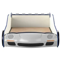 Twin Quessa Police Car Bed With Led Headlight Chair Black/White - HOMES: Inside + Out -Kids Home Store GUEST 570b0393 7082 4d5b a0e8 738fa4b88f83