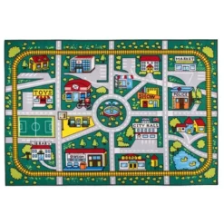 World Rug Gallery Kids Educational Learning City Life Road Non Slip Area Rug -Kids Home Store GUEST 5b961754 cc52 4e4b baa4 38c15b7466d0