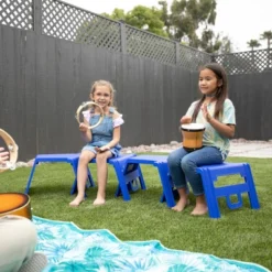 ECR4Kids Linking Stools, Children's Stackable Seat, Portable Floor Table, 4-Piece -Kids Home Store GUEST 5c41efeb fb65 4e66 862e 6143caeae0c8