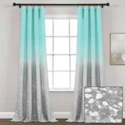 52"x84" Set Of 2 Glitter Ombre Metallic Print Window Curtain Panels - Lush Décor 13 52"x84" Set Of 2 Glitter Ombre Metallic Print Window Curtain Panels - Lush Décor -Kids Home Store GUEST 5cfe0a77 ee5d 4ecf 9e32 3263dd4328e2