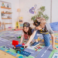 KC CUBS | Batman Gotham City Boy & Girl Kids City Road Car Vehicle Traffic Educational Learning & Game Nursery Classroom Rug Carpet -Kids Home Store GUEST 5dadd149 6dda 49ea b7bc f7d31f83a43f