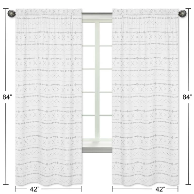 2pc Sweet Jojo Designs Woodland Friends Bohemian Print Window Panel - Sweet Jojo Designs 4 2pc Sweet Jojo Designs Woodland Friends Bohemian Print Window Panel - Sweet Jojo Designs - Image 4