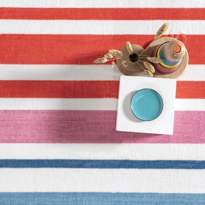 NuLOOM Effie Stripes Kids Machine Washable Area Rug 5 NuLOOM Effie Stripes Kids Machine Washable Area Rug - Image 5