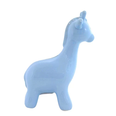 Bank Blue Large Giraffe - One Giraffe Bank 9.5 Inches - Money Saving - 3562Bl - Ceramic - Blue 2 Bank Blue Large Giraffe - One Giraffe Bank 9.5 Inches - Money Saving - 3562Bl - Ceramic - Blue - Image 2