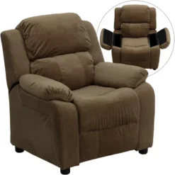 Flash Furniture Deluxe Padded Contemporary Kids Recliner With Storage Arms -Kids Home Store GUEST 606f8e68 7460 40d5 8629 74ef83114760