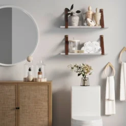 Brandon Vintage Matte Faux Marble Wall Shelf Brown - Nathan James 8 Brandon Vintage Matte Faux Marble Wall Shelf Brown - Nathan James -Kids Home Store GUEST 6316bf1a 7063 498f ba57 25f1bfe98a71