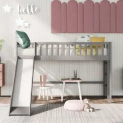 Twin Size Loft Bed With Ladder And Slide-ModernLuxe -Kids Home Store GUEST 646d4f36 c43d 4913 91ac 3d4745ed7d2e